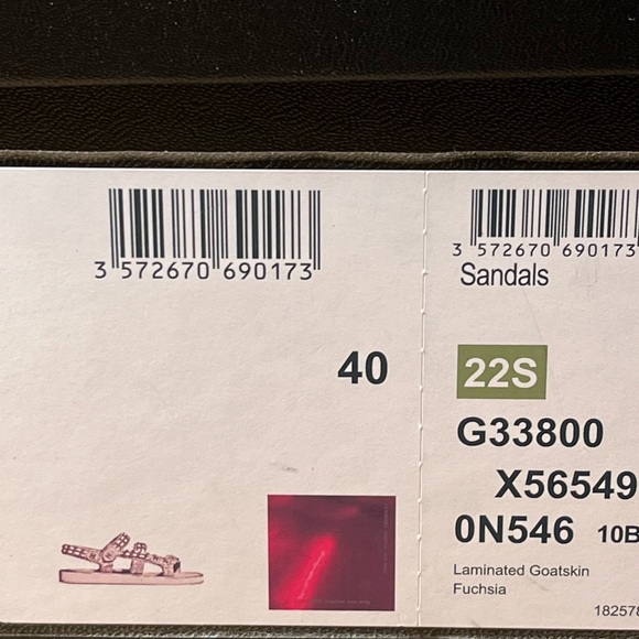 Chanel CC Logo G33800 Fuchsia Sandals size 40 - Picture 6 of 13